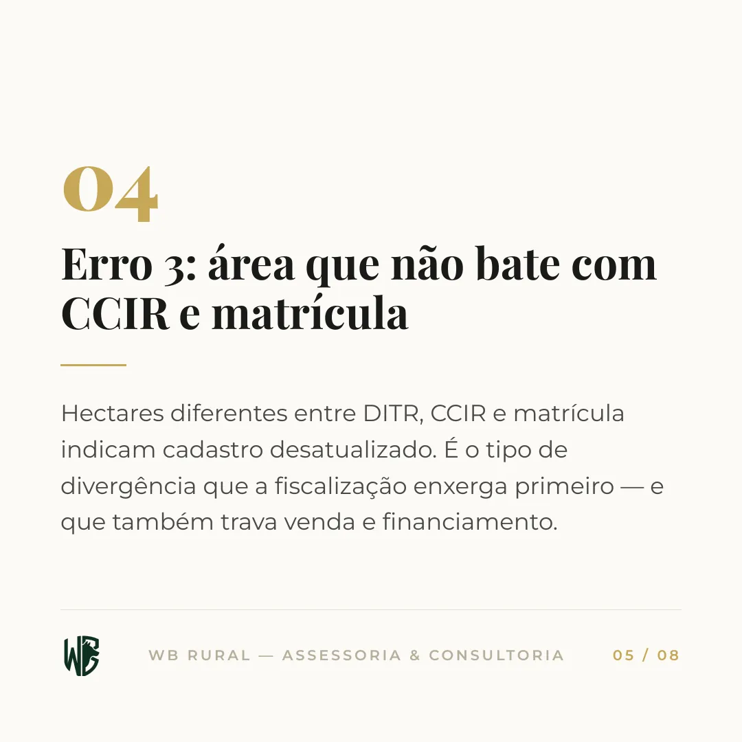 Malha fina do ITR: por que tanto produtor cai — slide 5