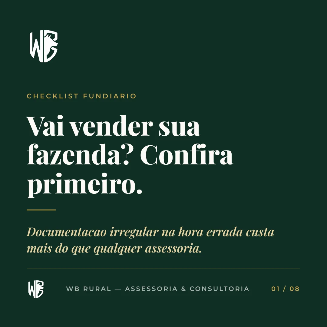 Vai vender sua fazenda? Confira primeiro. — slide 1