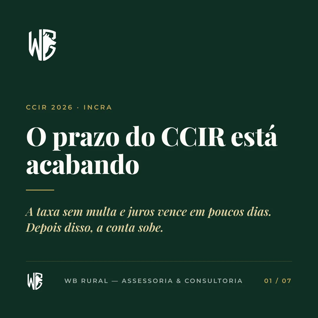 O prazo do CCIR está acabando — slide 1