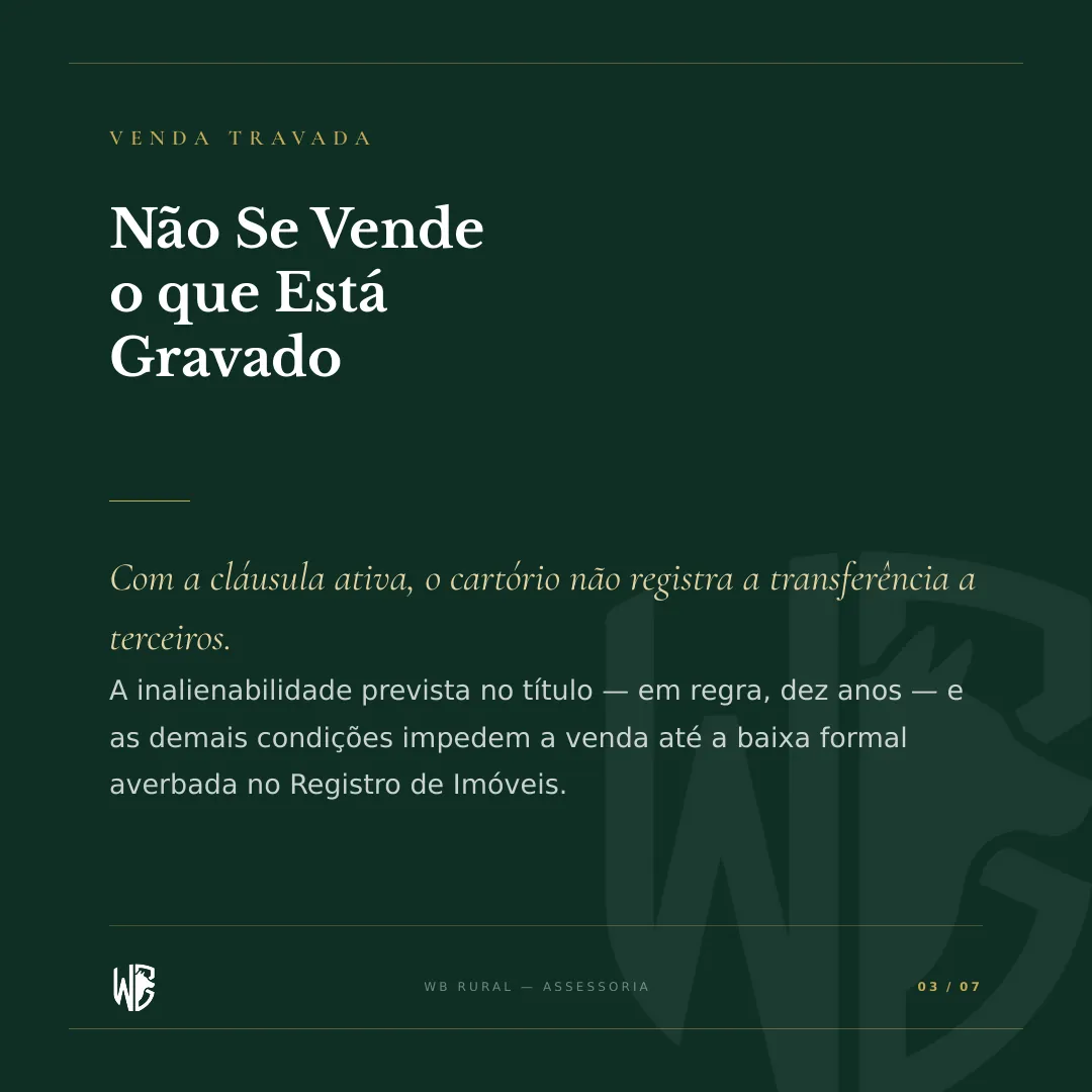 A Cláusula que Trava a Venda da sua Terra — slide 3