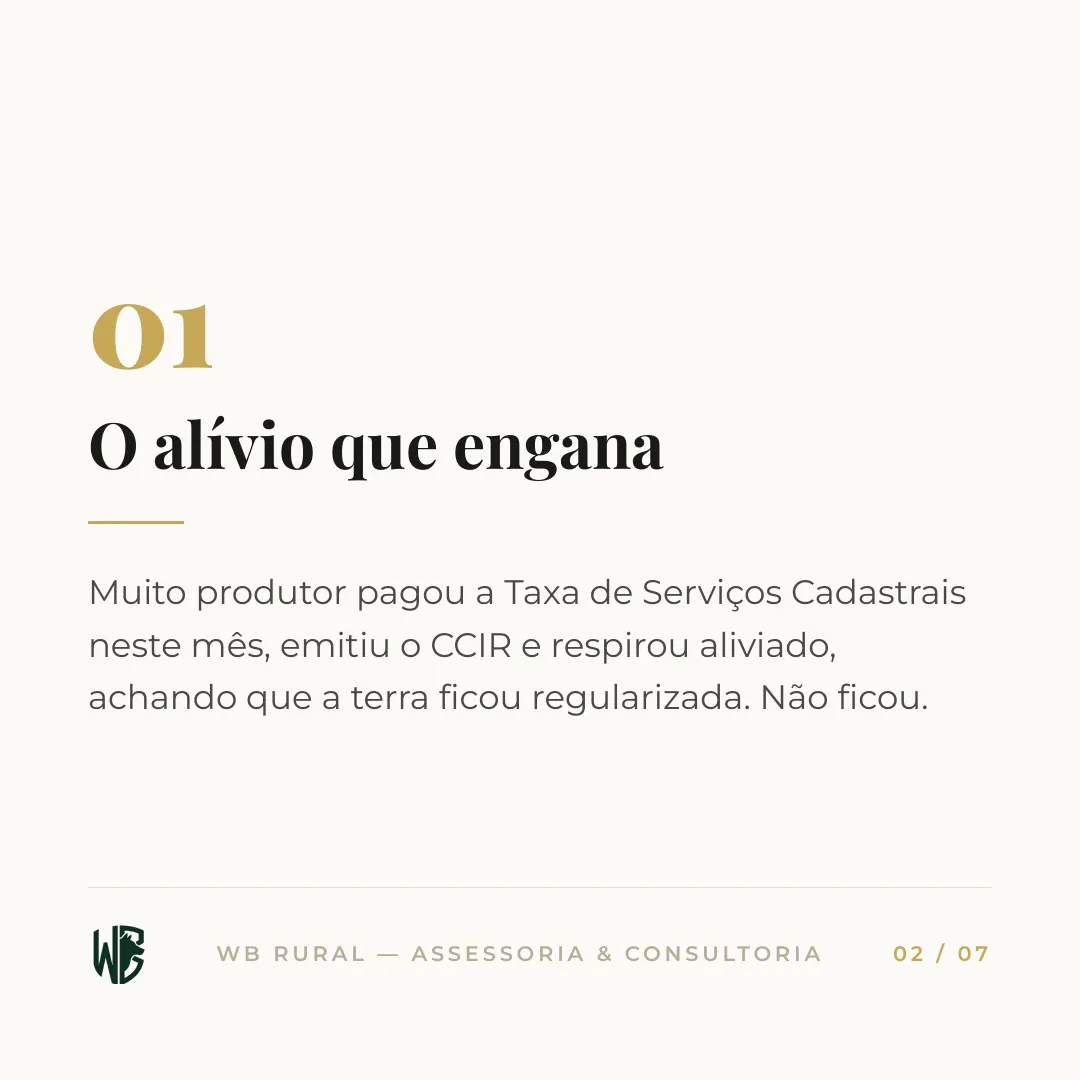 Pagar o CCIR não é regularizar — slide 2