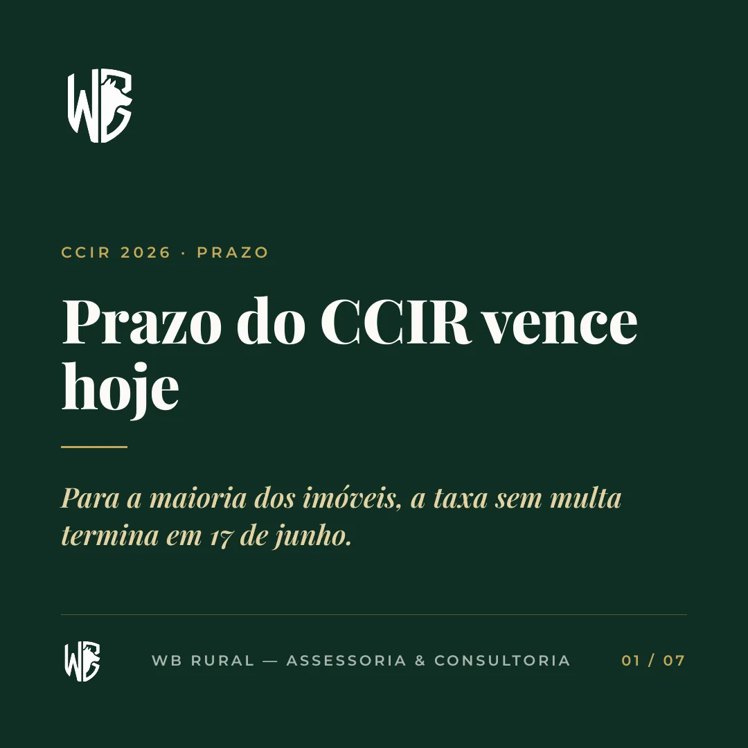 Prazo do CCIR vence hoje — slide 1