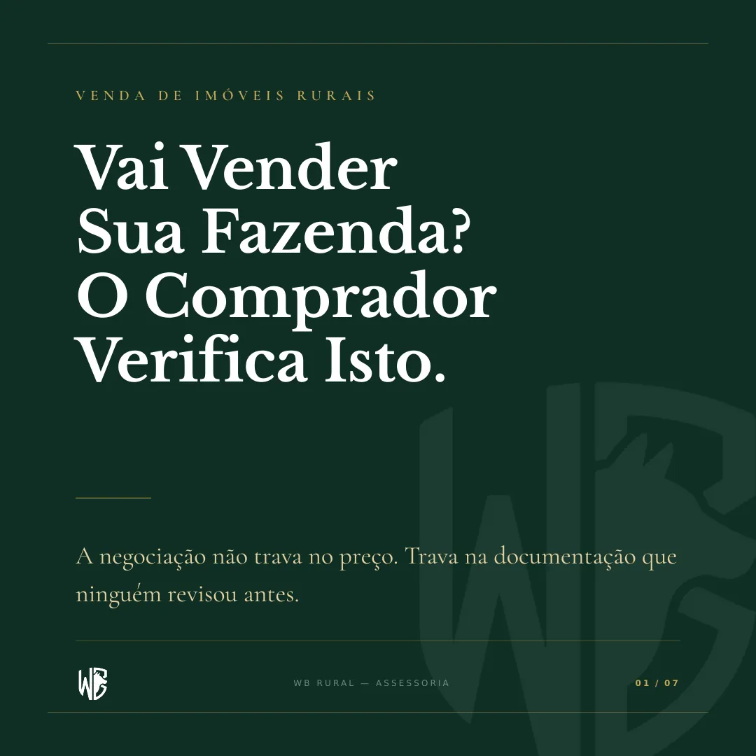 Vai Vender Sua Fazenda? O Comprador Verifica Isto. — slide 1