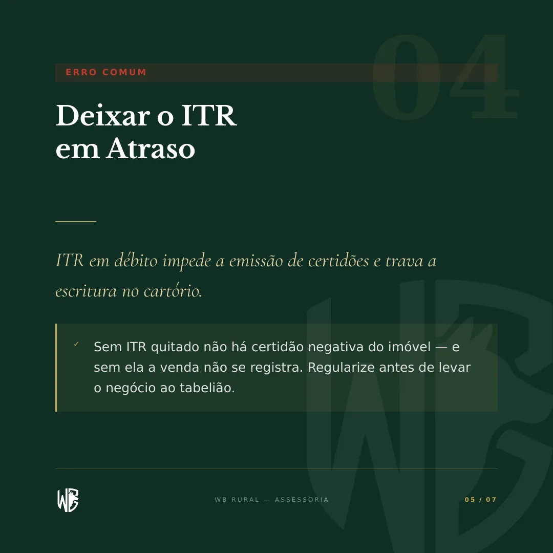 Seu ITR Pode Estar Travando a Venda da Terra — slide 5
