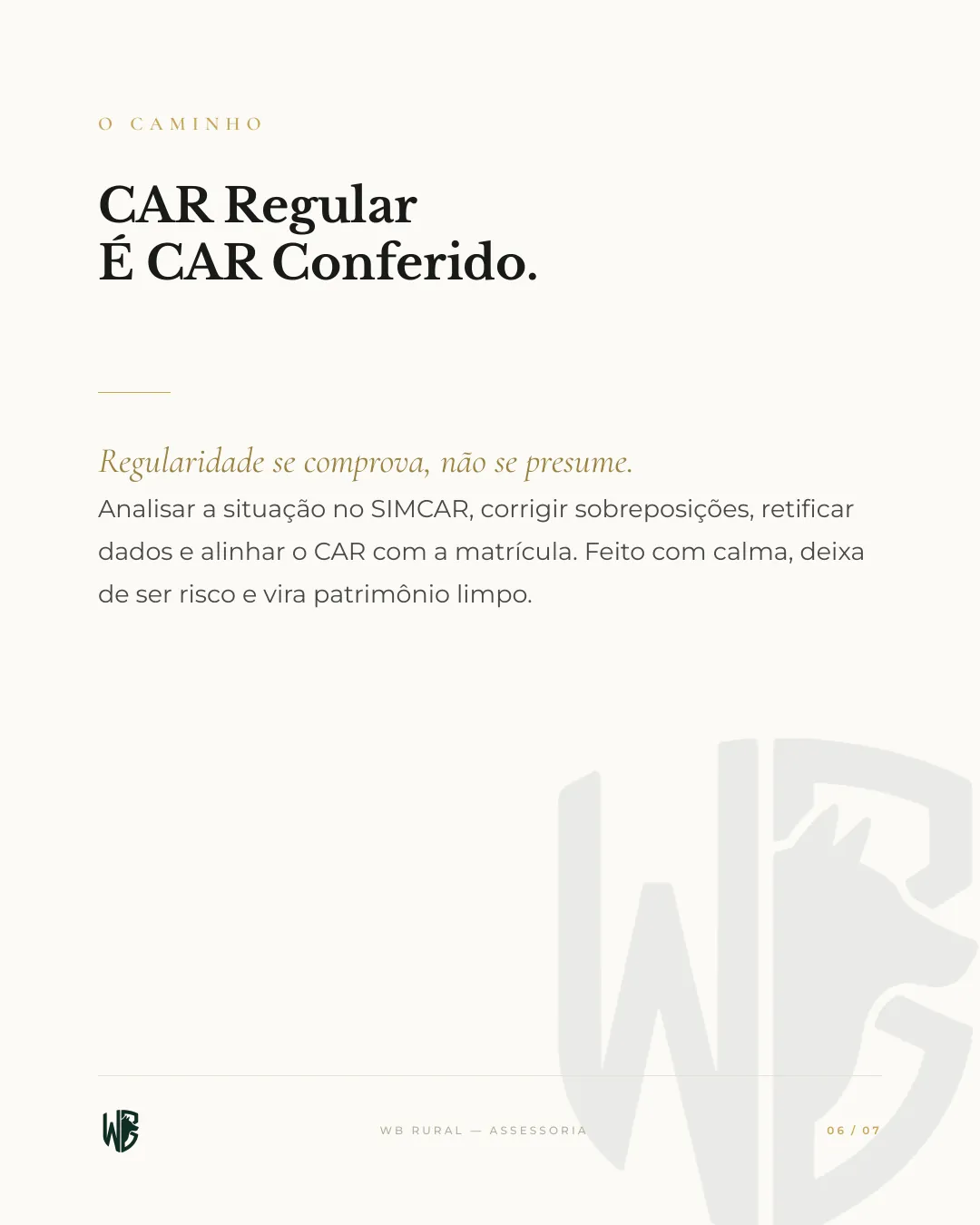 CAR Feito Não é CAR Regular. — slide 6