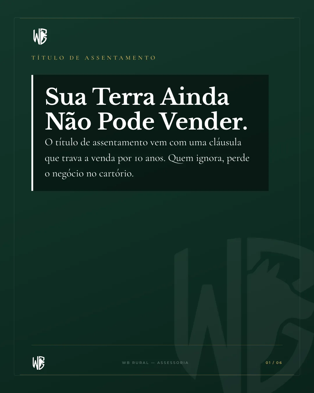 Sua Terra Ainda Não Pode Vender. — slide 1