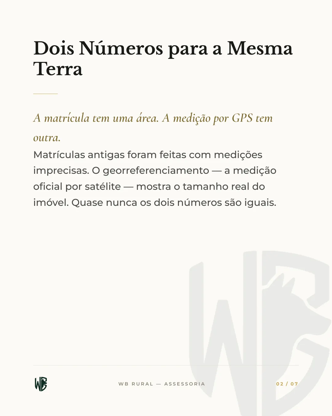 A área da matrícula não bate com o mapa. — slide 2