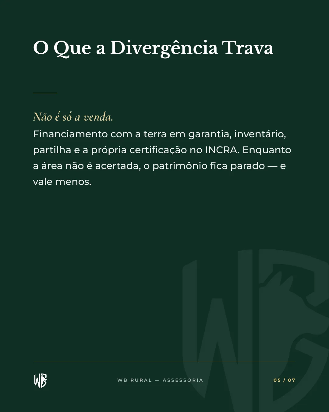 A área da matrícula não bate com o mapa. — slide 5