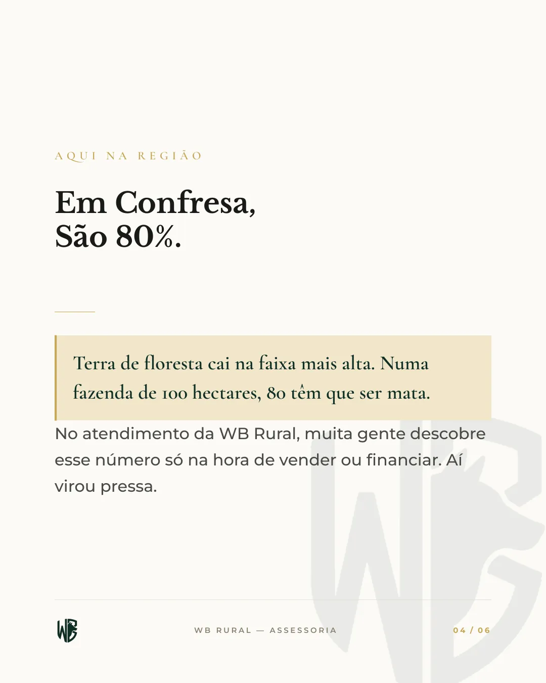 AQUI, A LEI MANDA DEIXAR 80% DE MATA — slide 4