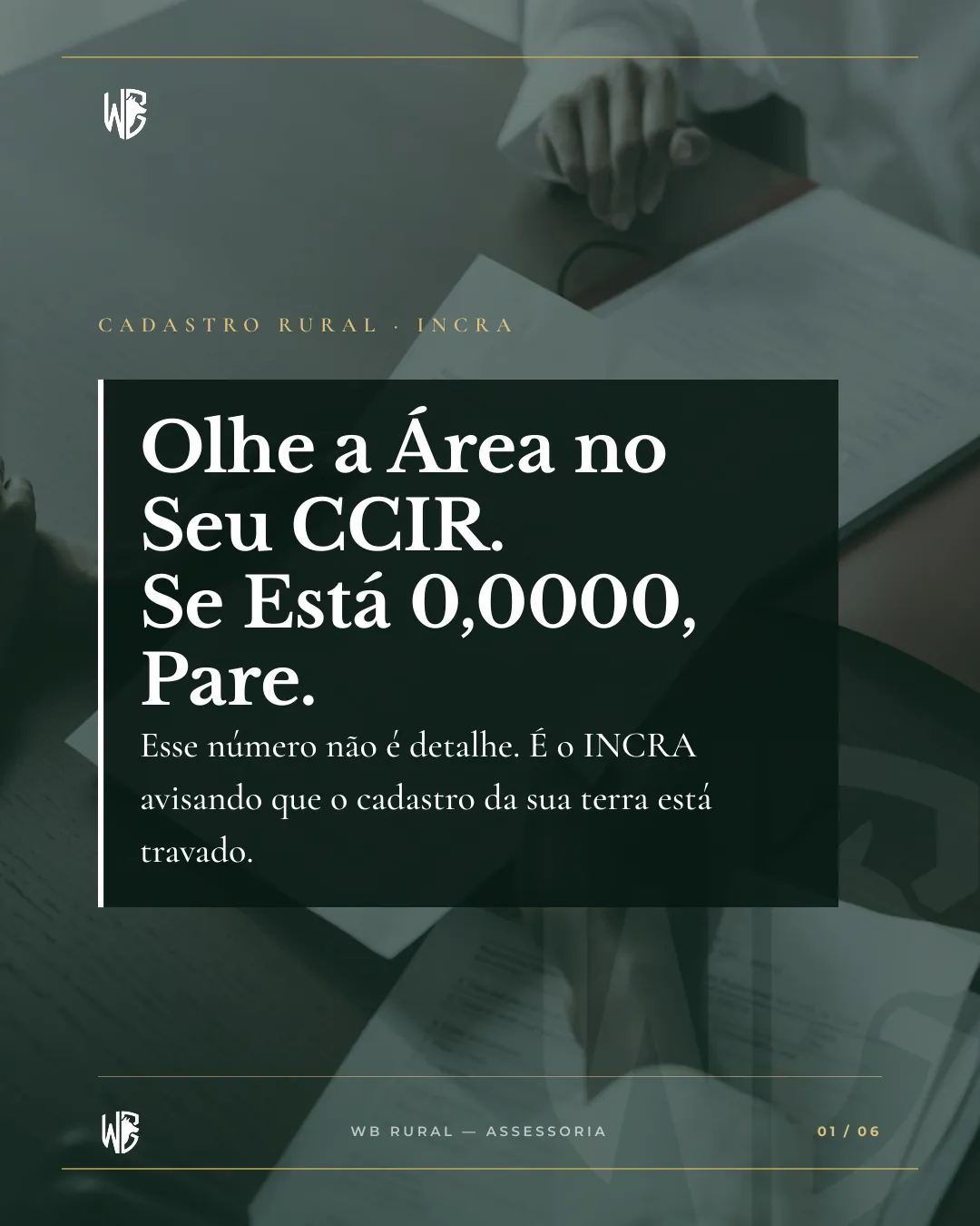 Olhe a Área no Seu CCIR. Se Está 0,0000, Pare. — slide 1