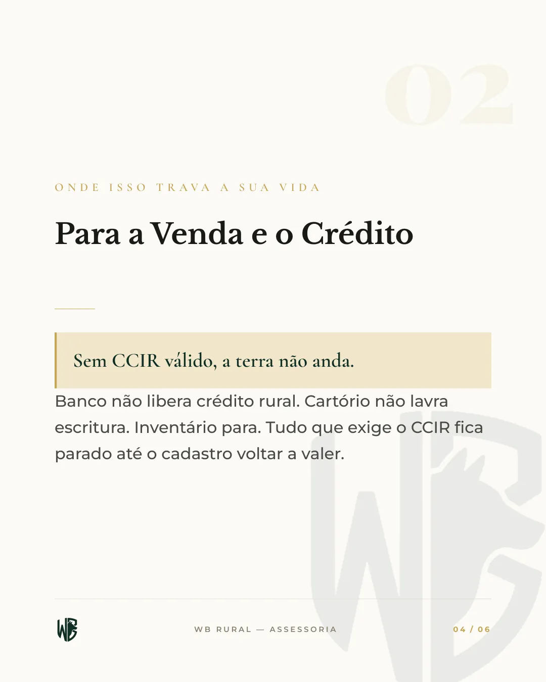 Olhe a Área no Seu CCIR. Se Está 0,0000, Pare. — slide 4