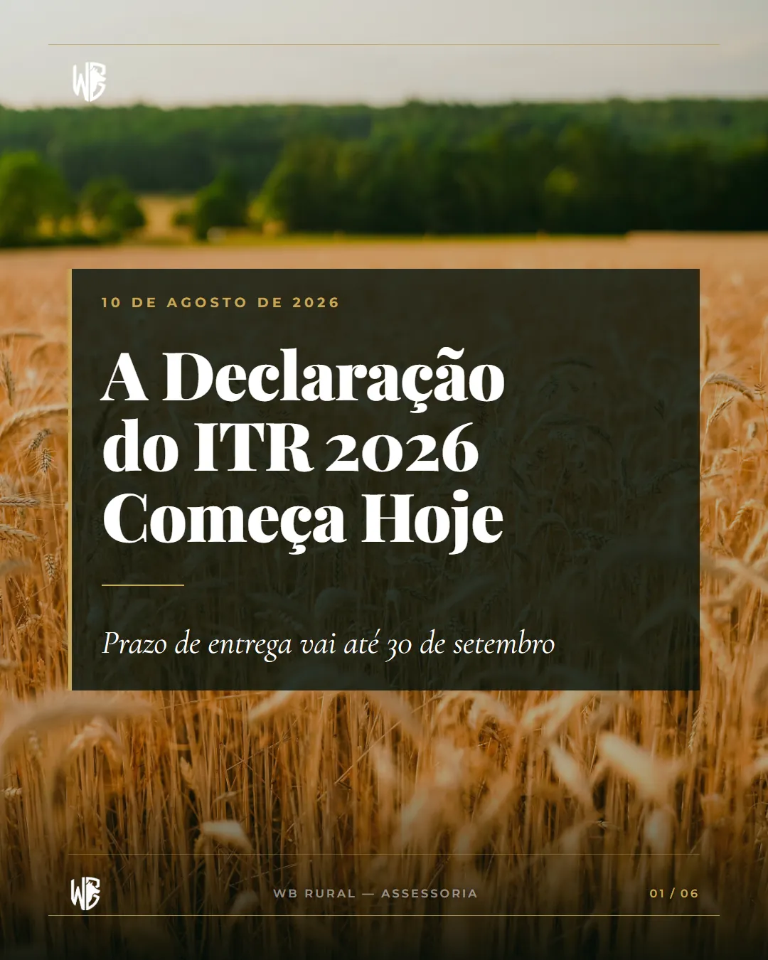 A Declaração do ITR 2026 Começa Hoje — slide 1