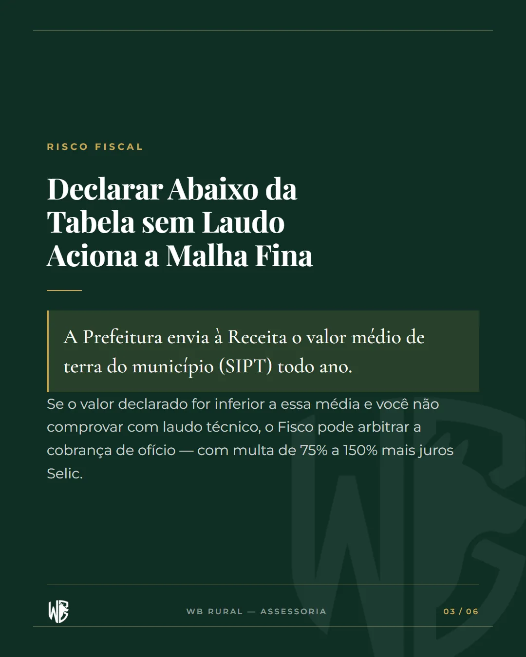 A Tabela da Prefeitura Não É o Valor Obrigatório da Sua Terra no ITR — slide 3